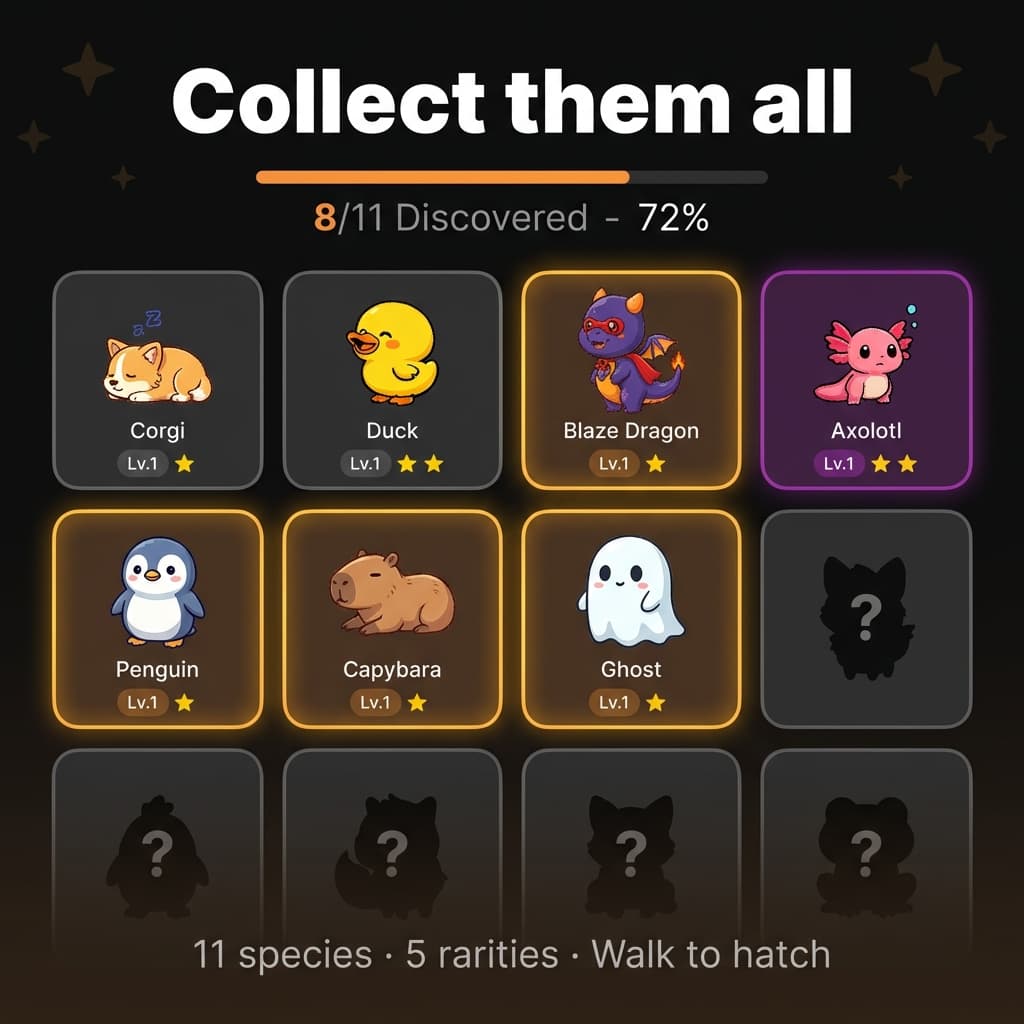 Collect 11 species